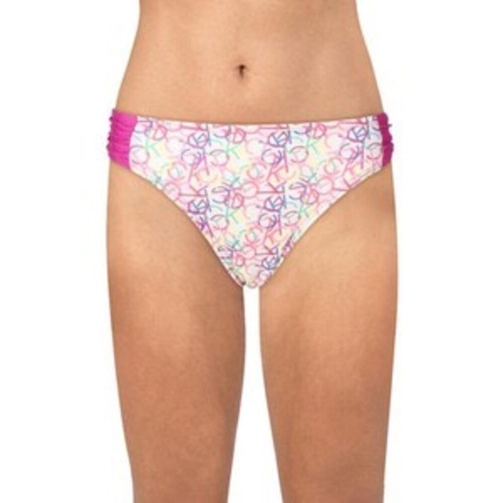 Calvin Klein Womens Pink Logo Bikini Beachwear Swim Bottom L